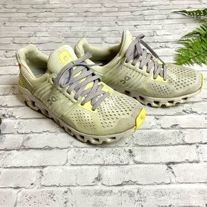 On Running Cloudswift Womens Running Shoes Size 5.5 Gray Yellow Athletic Sneaker